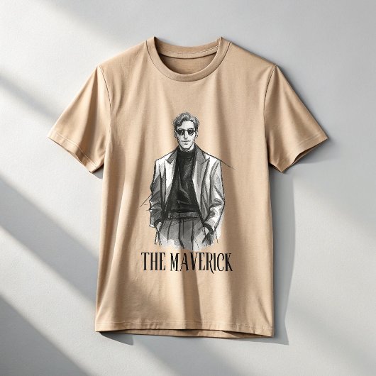 T-shirt L'esquisse stylish des Maverick | Minimums en gras