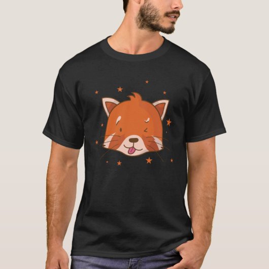 T-shirt lesser Panda winks Bear Cat Bamboo (Devant)