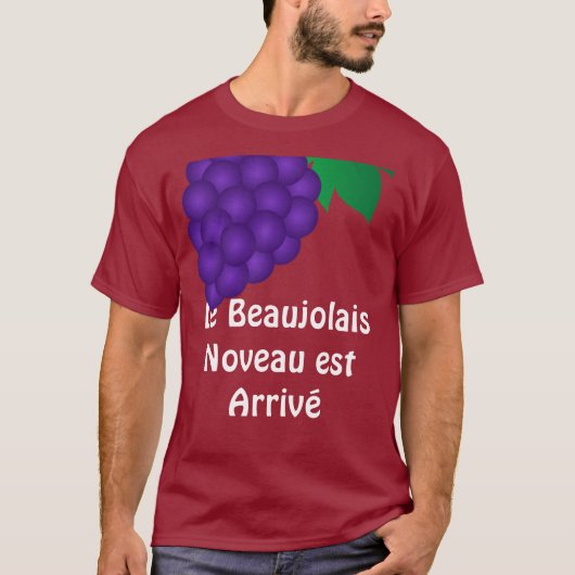 T-shirt L'est de Le Beaujolais Nouveau arrivent (Devant)