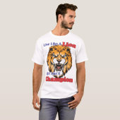 T-shirt L'esthétique audacieuse d'un lion rugissant (Devant entier)