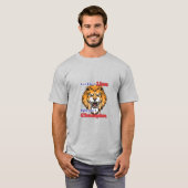 T-shirt L'esthétique audacieuse d'un lion rugissant (Devant entier)