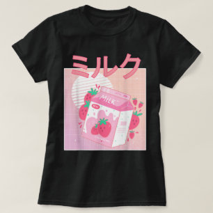 T-shirt L'esthétique du lait de fraise Kawaii