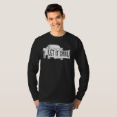 T-shirt Let it Snow Pickup Truck with Snowplow Snowplowing (Devant entier)