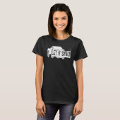 T-shirt Let it Snow Pickup Truck with Snowplow Snowplowing (Devant entier)