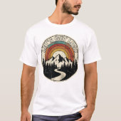 T-shirt Let’s Get Lost Retro Mountain Adventure Outdoor (Devant)