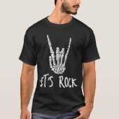 T-shirt Let’s Rock Skeleton Hand Design (Devant)