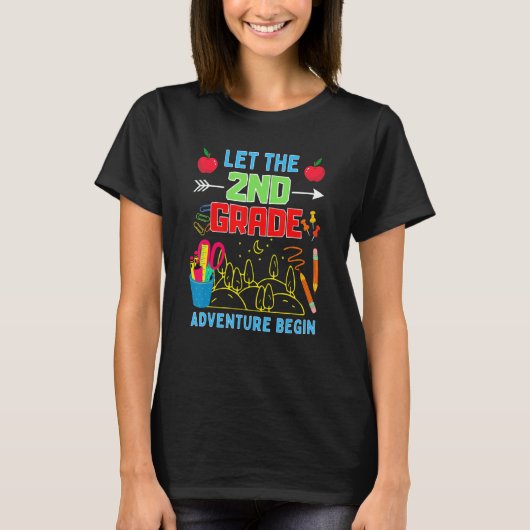 T-shirt Let The 2nd Grade Adventure Begin Fourth Grade Tea (Devant)