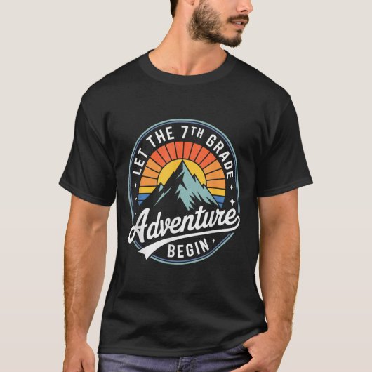 T-shirt Let The 7th Grade Adventure Begin Back To School S (Devant)