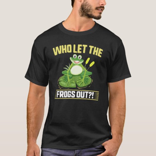 T-shirt Let The Frogs Out Plague Pesach Passover Cute Grap (Devant)