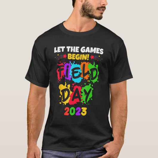 T-shirt let the games begin field day 2023 kids boys girls (Devant)
