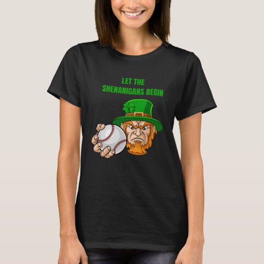 T-shirt Let The Shenanigans Begin Baseball St Patrick's Da (Devant)