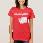 T-shirt L'état de Washington Dans le blanc (Devant)
