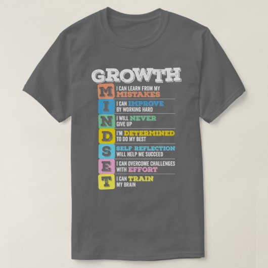 T-shirt L'état d'esprit de croissance (Design devant)