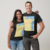 T-shirt L'État du Wisconsin et les Grands Lacs Hommes Unis (Unisexe)