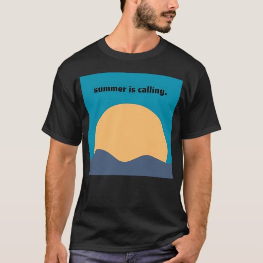 T-shirt L'été appelle les amis imprimés (Devant)
