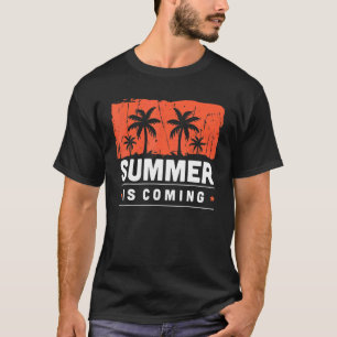 T-shirt L'été arrive Plage tropicale des Caraïbes Été 2