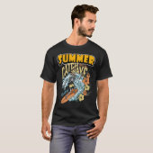 T-shirt L'été attraper la vague (Devant entier)