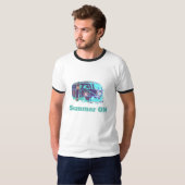 T-shirt L'été sur HippieVan Hommes simple Ringer T-shirt, (Devant entier)