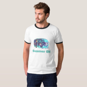 T-shirt L'été sur HippieVan Hommes simple Ringer T-shirt,