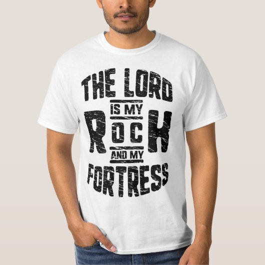 T-shirt L'Éternel est mon Rocher et ma forteresse chrétien (Devant)