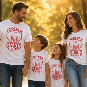 T-shirt L'éternité commence aujourd'hui Amour familial rom