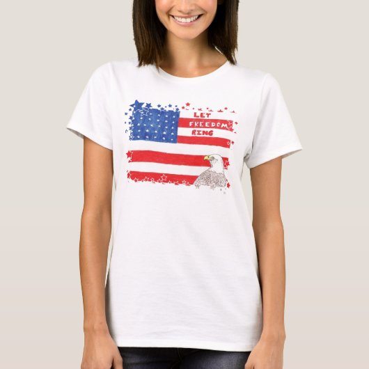 T-shirt LetFreedomRing-frontière (Devant)