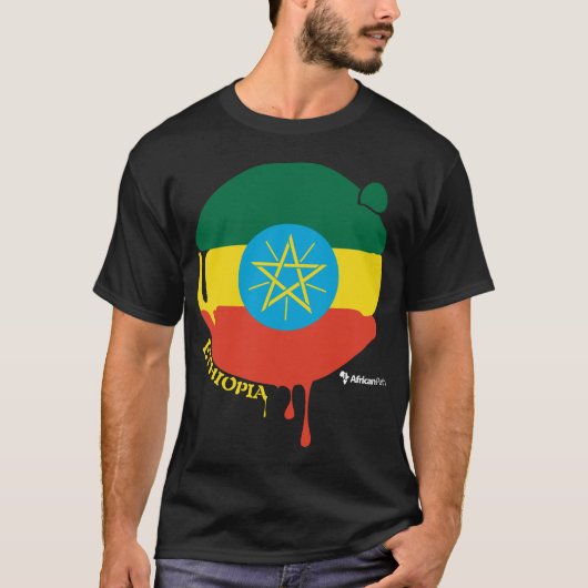 T-shirt L'Ethiopie laisse tomber le noir (Devant)