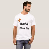 T-shirt L'étoile de mer vous aime (Devant entier)