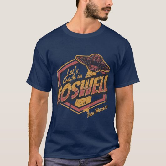 T-shirt Lets Crash in Roswell friends (Devant)