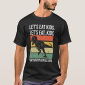 T-shirt Let's Eat Kids Punctuation Saves Lives Grammar (Devant)