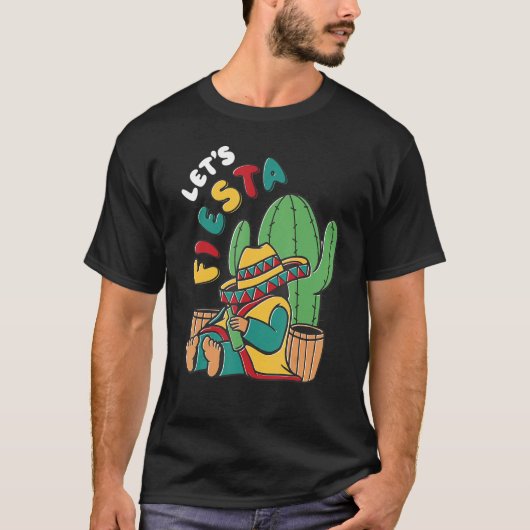 T-shirt Let's Fiesta Cinco de Mayo Mexican Fiesta Cinco de (Devant)