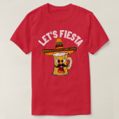 T-shirt Lets Fiesta Funny Cinco de Mayo Bière mexicaine av (Design devant)