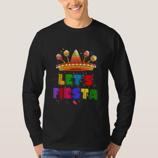 T-shirt Let's Fiesta Mexican Fiesta Party (Devant)