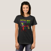 T-shirt Lets Get Crazy Dabbing Crawfish Mardi Gras Beads F (Devant entier)