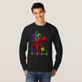 T-shirt Let's Get Crazy Funny Dabbing Crawfish Mardi Gras  (Devant entier)