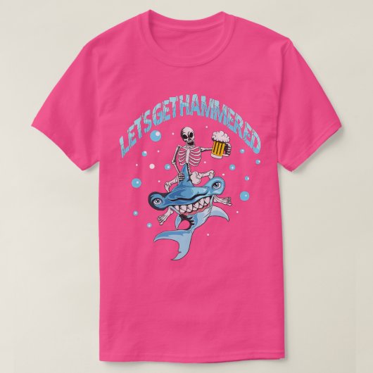 T-shirt Let's Get Hammered Pun Wordwitz Drinking Game Beer (Design devant)