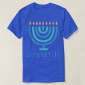 T-shirt Let's Get Lit Menorah Jewish - Funny Ugly Hanukkah (Design devant)