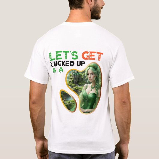 T-shirt Let's Get Lucked Up - Irish Pub Trivia Night (Dos)