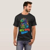 T-shirt Let's Glow Crazy Dinosaur Glow Party for kids adu (Devant entier)