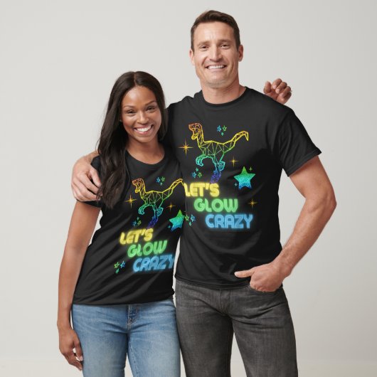 T-shirt Let's Glow Crazy Party Cool Birthday Glow Party T- (Unisexe)