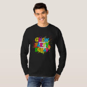 T-shirt Let's Glow Party Splatter Crazy Squad Funny For Ma (Devant entier)
