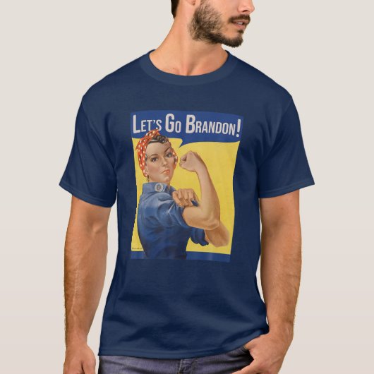 T-shirt Let's Go Brandon Blue (Devant)