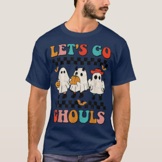 T-shirt Let's Go Ghouls Groovy Retro Spooky Season Ghost H