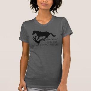T-shirt Let's Go Riding Horses Funny