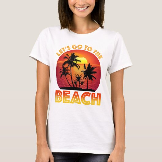 T-shirt Let's Go To The Beach (Devant)