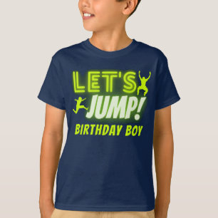 T-shirt Let's Jump Neon Glow Trampoline Birthday Party