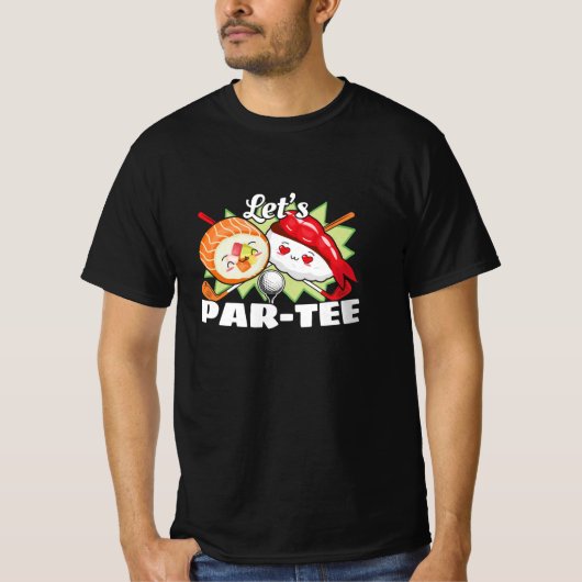 T-shirt Lets Par Tee Golf Pun - Golf Party (Devant)