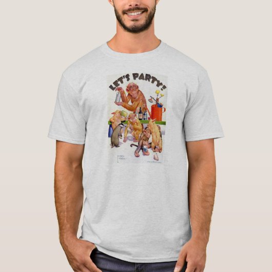 T-shirt Let's Party Monkey Shines (Devant)
