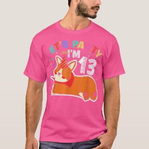 T-shirt Lets Pawty Im 1313e Anniversaire Corgi Chien