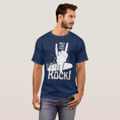 T-shirt Lets Rock Music Loversshirt retro (Devant entier)